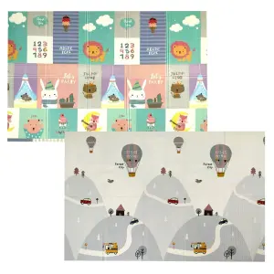 Килимок термо дитячий розвиваючий "Повітряна куля - Тварини" 200х180х1см (241)