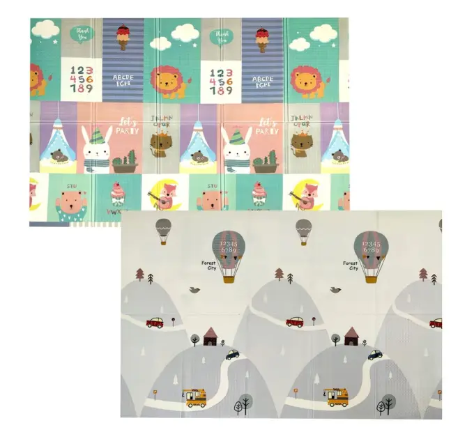 Килимок термо дитячий розвиваючий "Повітряна куля - Тварини" 200х180х1см (241)