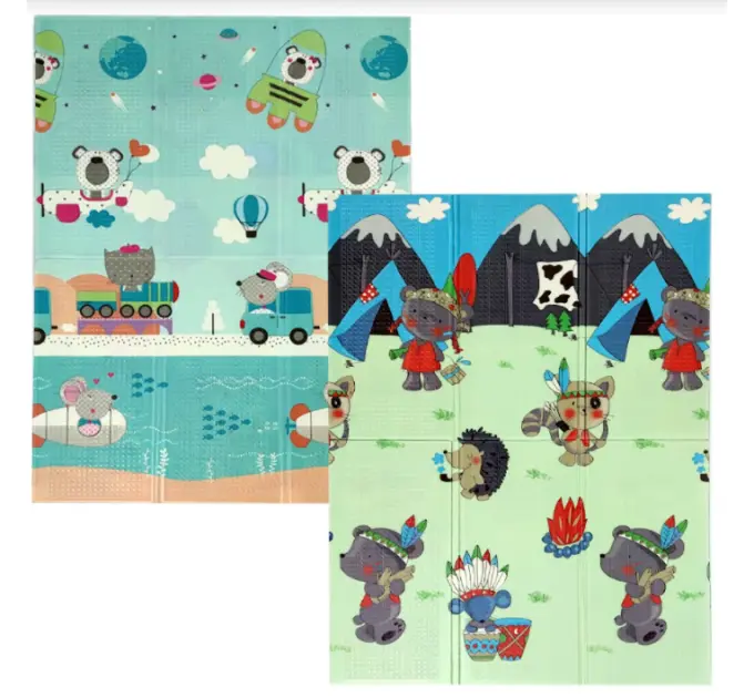 Розвиваючий килимок дитячий термо "Подорож+ Поляна" 200х150х1см (244)