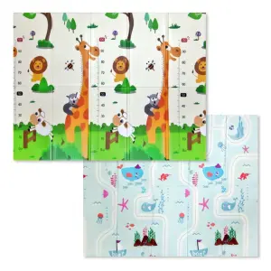 Дитячий складаний розвиваючий термо килимок "Ростомер | море" 200х150х0,8см (235)