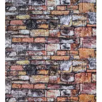 Самоклеюча декоративна 3D панель камінь-цегла 700x770x5мм