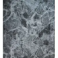 Самоклеюча декоративна 3D панель чорно-білий мармур 700x700x5 мм