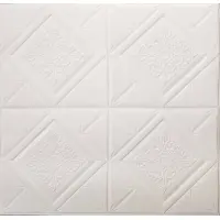 Самоклеюча декоративна 3D панель візерунок в ромбі 700x700x6мм