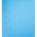 Самоклеюча 3D панель під блакитну рівну цеглу 700x770x4 мм