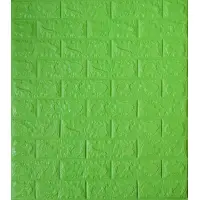 Самоклеюча декоративна 3D панель цегла зелена трава 700x770x5мм