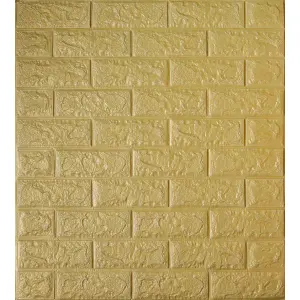 Самоклеюча декоративна панель золота цегла 700x770x5мм