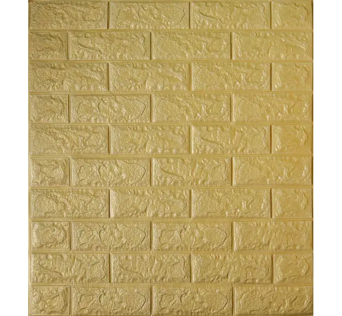 Самоклеюча декоративна панель золота цегла 700x770x5мм