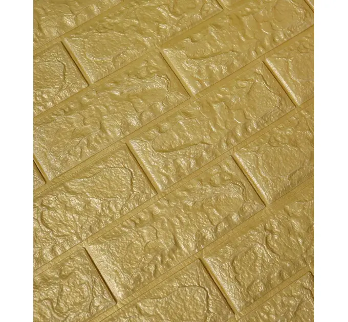 Самоклеюча декоративна панель золота цегла 700x770x5мм