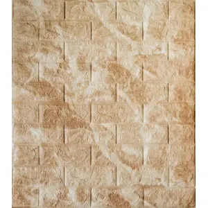 Самоклеюча декоративна 3D панель мармур холодний беж 700x770x5 мм