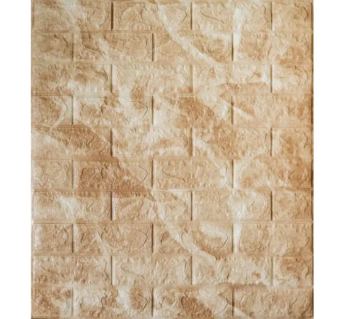 Самоклеюча декоративна 3D панель мармур холодний беж 700x770x5 мм