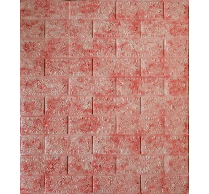 Самоклеюча декоративна 3D панель рожевий мармур 700x770x5 мм 
