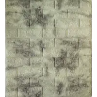 Самоклеюча декоративна 3D панель мармур сірий камінь 700x770x5 мм