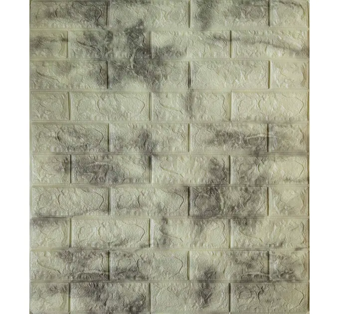 Самоклеюча декоративна 3D панель мармур сірий камінь 700x770x5 мм