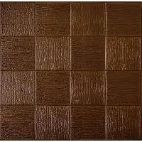 Самоклеюча декоративна 3D панель коричневе плетіння 700x700x5мм