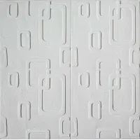 Самоклеюча декоративна 3D панель модерн білий 700x700x5 мм