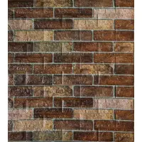 Самоклеюча 3D панель під коричневу єкатеринославську цеглу 700x770x5 мм 