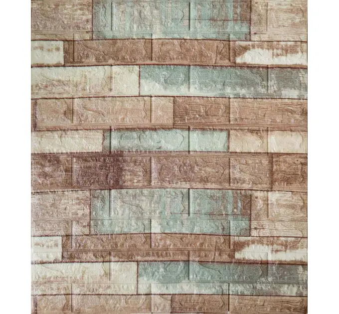 Самоклеюча декоративна 3D панель блакитний камуфляж 700x770x5 мм 