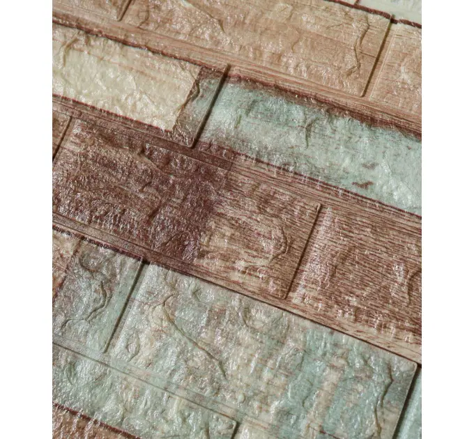 Самоклеюча декоративна 3D панель блакитний камуфляж 700x770x5 мм 