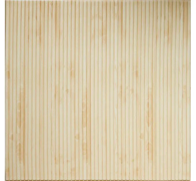Самоклеюча декоративна 3D панель під бамбук рожеве дерево 700x700x8 мм 