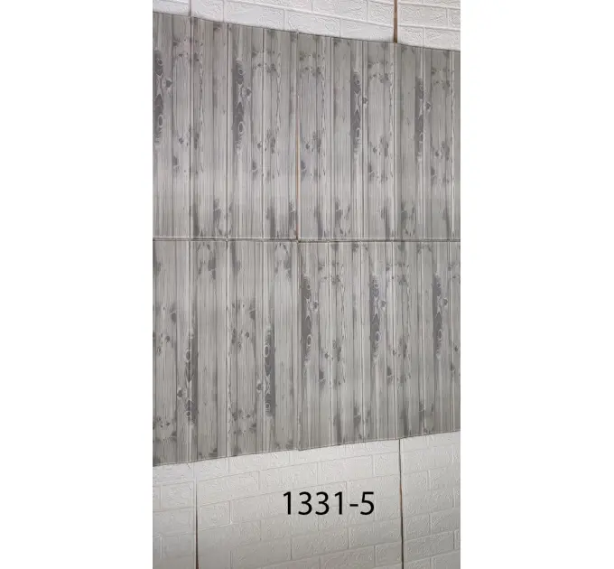 Самоклеюча 3D панель дерево сірий дуб 700x700x5 мм 