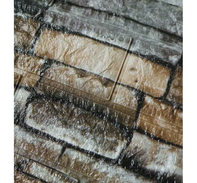 Самоклеюча декоративна 3D панель пісчаник ізумруд 700x770x5 мм 