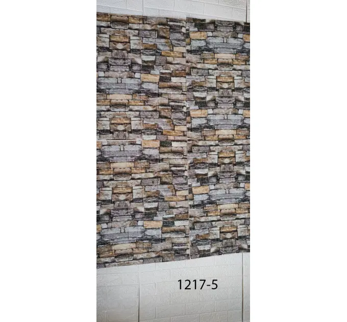 Самоклеюча декоративна 3D панель пісчаник ізумруд 700x770x5 мм 