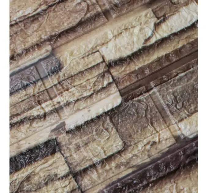 Самоклеюча декоративна 3D панель камінь релакс 700x770x5 мм 