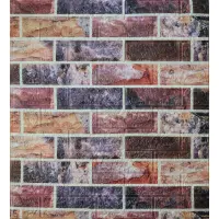 Самоклеюча декоративна 3D панель цегла оксамит 700x770x5 мм 