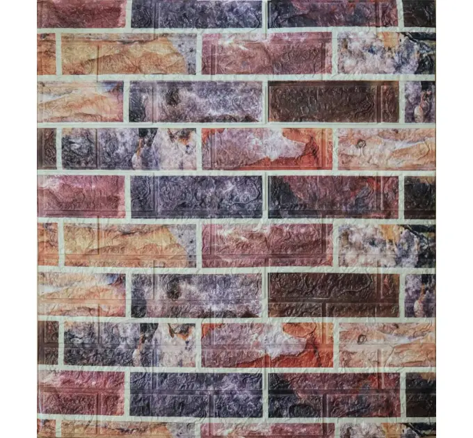 Самоклеюча декоративна 3D панель цегла оксамит 700x770x5 мм 