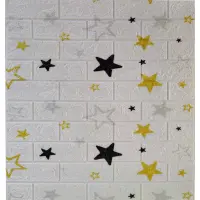 Самоклеюча декоративна 3D панель великі зірки 700x770x5 мм 