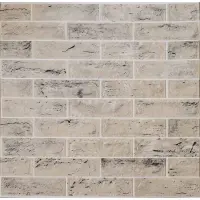 Самоклеюча 3D панель цегла контраст світло-чорний 680x680x4 мм