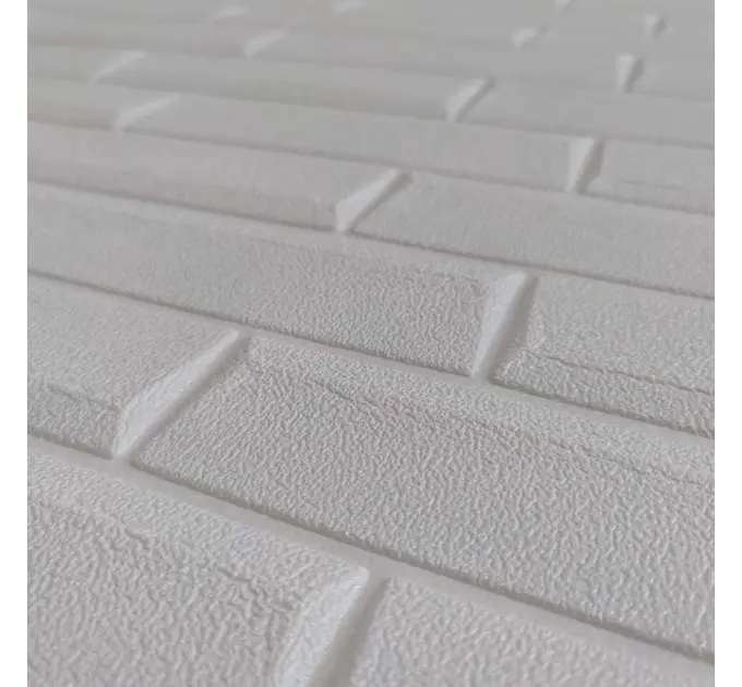 Самоклеюча декоративна 3D панель кладка біла 700x770x6 мм 