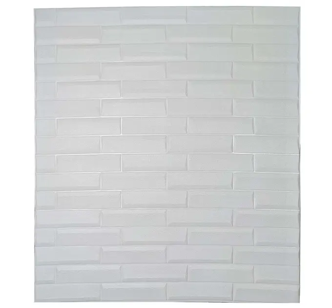 Самоклеюча декоративна 3D панель кладка біла 700x770x6 мм 