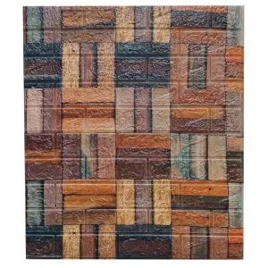 Самоклеюча декоративна 3D панель Доміно 700x770x5 мм