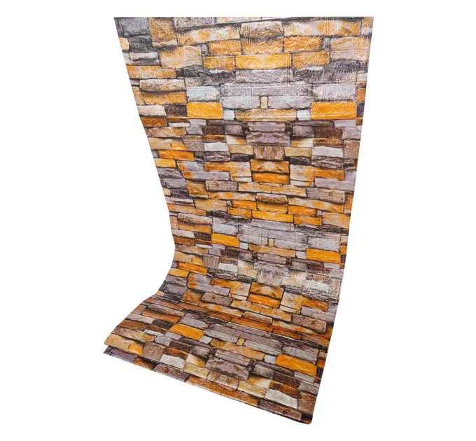 Самоклеюча декоративна 3D панель цегла пісчаник 700x3080x3 мм 