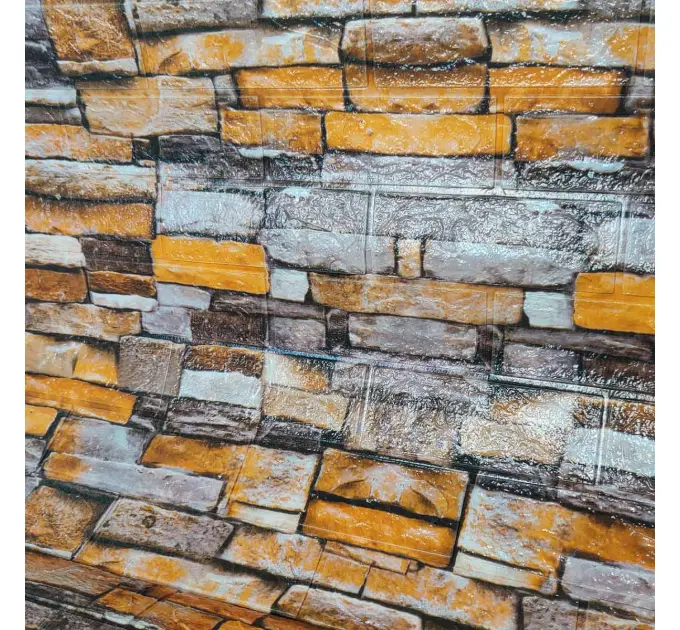 Самоклеюча декоративна 3D панель цегла пісчаник 700x3080x3 мм 