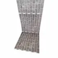 Самоклеюча 3D панель цегла контраст темно-сірий 680x2720x4 мм