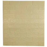 Самоклеюча декоративна 3D панель під бежеву цеглу 700x770x3 мм 