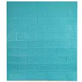 Самоклеюча декоративна 3D панель під блакитну цеглу 700x770x3 мм 