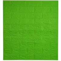 Самоклеюча декоративна 3D панель під зелену цеглу 700x770x3 мм 