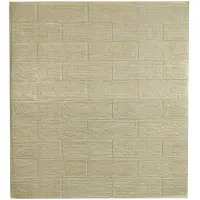 Самоклеюча декоративна 3D панель бежева смужка 700x770x3 мм 