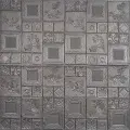 Самоклеюча декоративна 3D панель арт срібний 700x700x5 мм 
