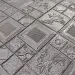 Самоклеюча декоративна 3D панель арт срібний 700x700x5 мм 