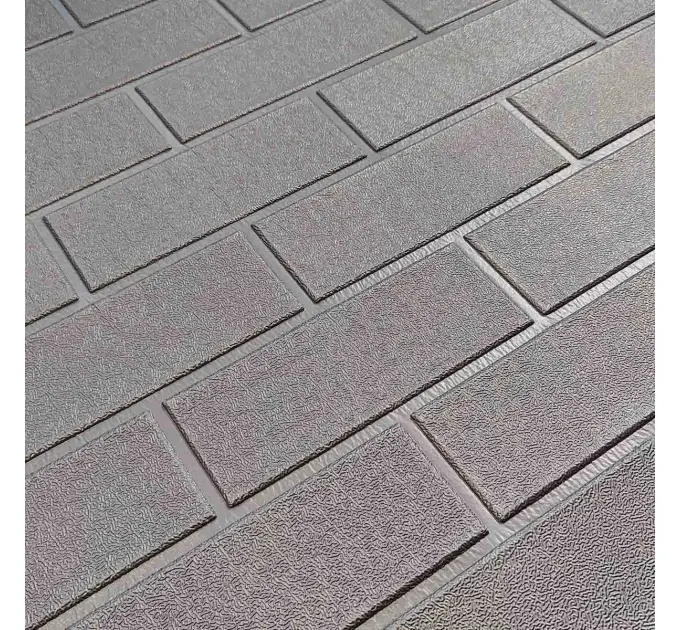 Самоклеюча декоративна 3D панель санторіні срібна 700x770x4 мм 