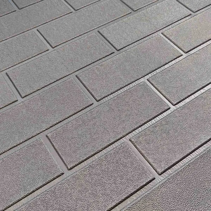 Самоклеюча декоративна 3D панель «Срібний Санторіні» 700×770×4 мм (26734)