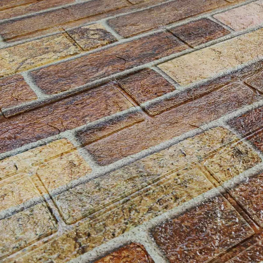 Самоклеюча 3D панель «Коричнева Катеринославська цегла» 700×770×3 мм (29863)