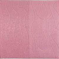 Самоклеюча декоративна 3D панель скеля рожева 700x700x5 мм 