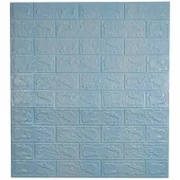 Самоклеюча декоративна 3D панель під бірюзову цеглу 700x770x3 мм 