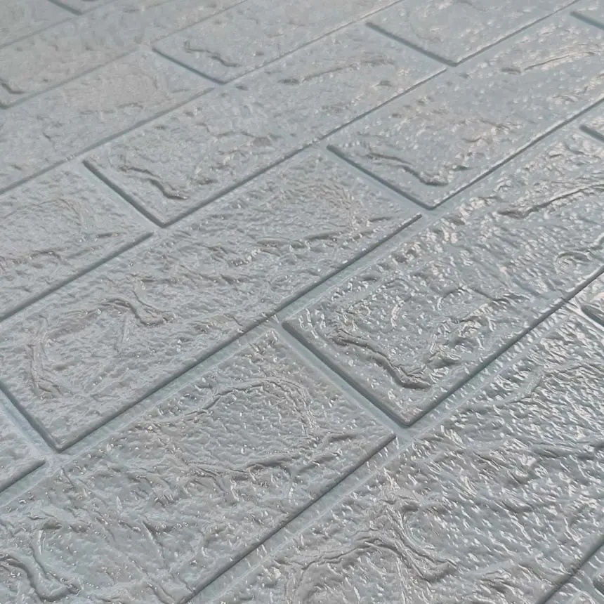 Самоклейна декоративна 3D панель Бірюзова цегла (50083)