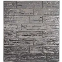 Самоклеюча декоративна 3D панель камінь культура срібний 700x770x5 мм 